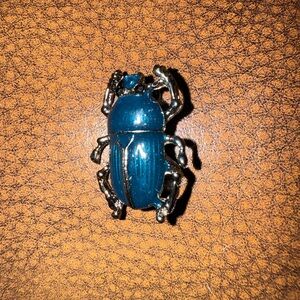 Blue Beetle Brooch
